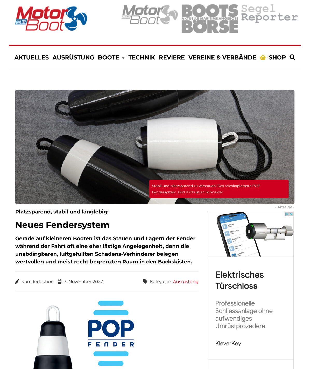 Pop Fender in der Neuen Vorarlberger Tageszeitung